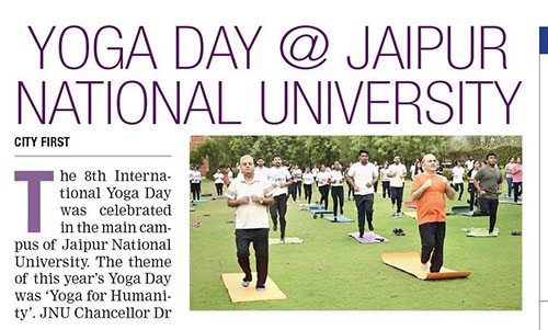 Yoga Day @ Jaipur National University